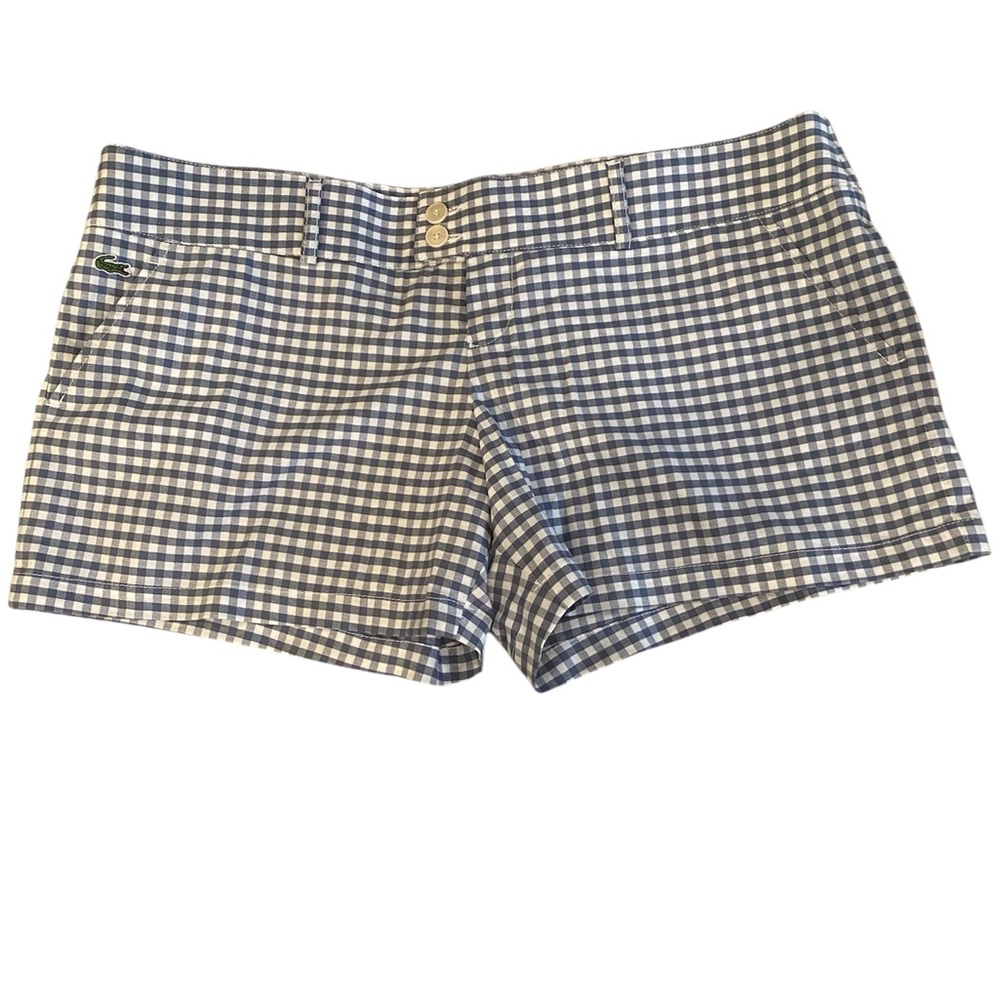 Lacoste Blue and White mid rise Shorts. Size 14. BNWT